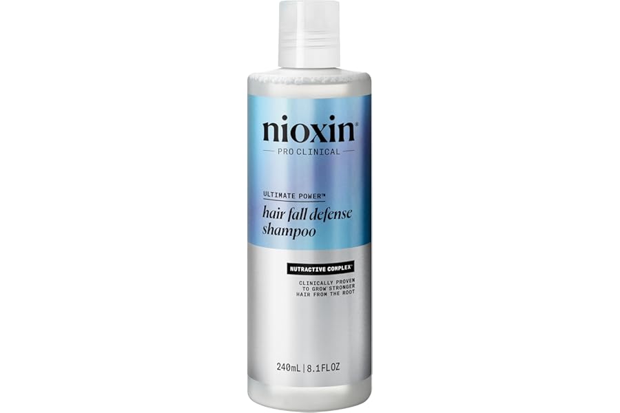 Nioxin Hair Fall Defense Shampoo | Activates Hair Follicles for Visibly Less Hair Loss| With Lauric Acid, Caffeine, Niacinamide and Sandalore