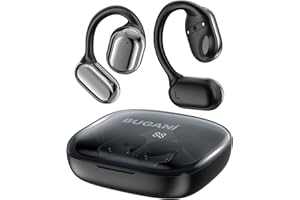 BUGANI Open Ear Headphones, Bluetooth 5.3 Wireless Headphones with Dual Large Driver, Open Ear Earbuds with Immersive Stereo Sound, ENC Clear Talk, 30H Playtime, Waterproof Sport Earbuds for Running