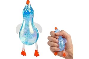 Glitter Cute Duck Squishy Sugar Stress Ball,Soft Duck Stress Relief Sugar Ball Squishy Ultra Squishy and Moldable Slow Rise R