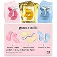 grace and stella Under Eye Mask-Reduce Dark Circles, Puffy Eyes, Undereye Bags, Wrinkles-Gel Under Eye Patches, Vegan Cruelty