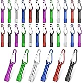 CZBRO 30 Pack Mini Keychain Flashlights Bulk, Ultra-Bright LED Metal Carabiner Clip Lights,Compact Emergency Lights for Camping, Hiking, Cycling, Survival Kits(30)