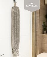 Revitale Extra Long Hot Water Bottle 72cm 2L with Faux Fur Pom Pom Cover Slate view 5