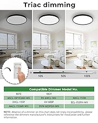 hepside 23INCH Big Dimmable Flush Mount Ceiling