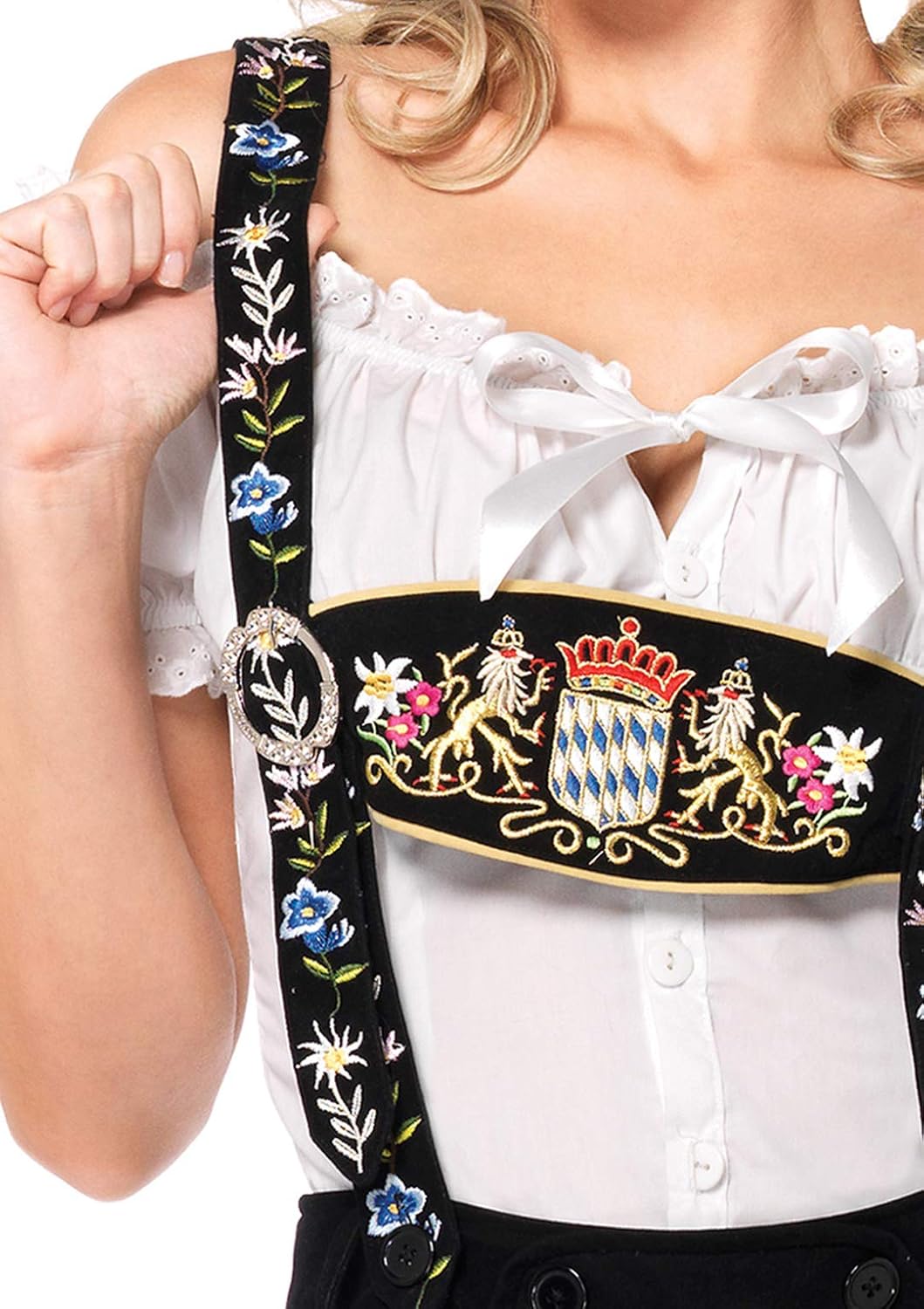 Leg Avenue Women's 2 Piece Edelweiss Lederhosen Oktoberfest Costume: Clothing