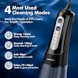 WAFLOO Water Flosser Cordless 8 Tips 4 Modes 300ML Tank IPX7 Travel view 2