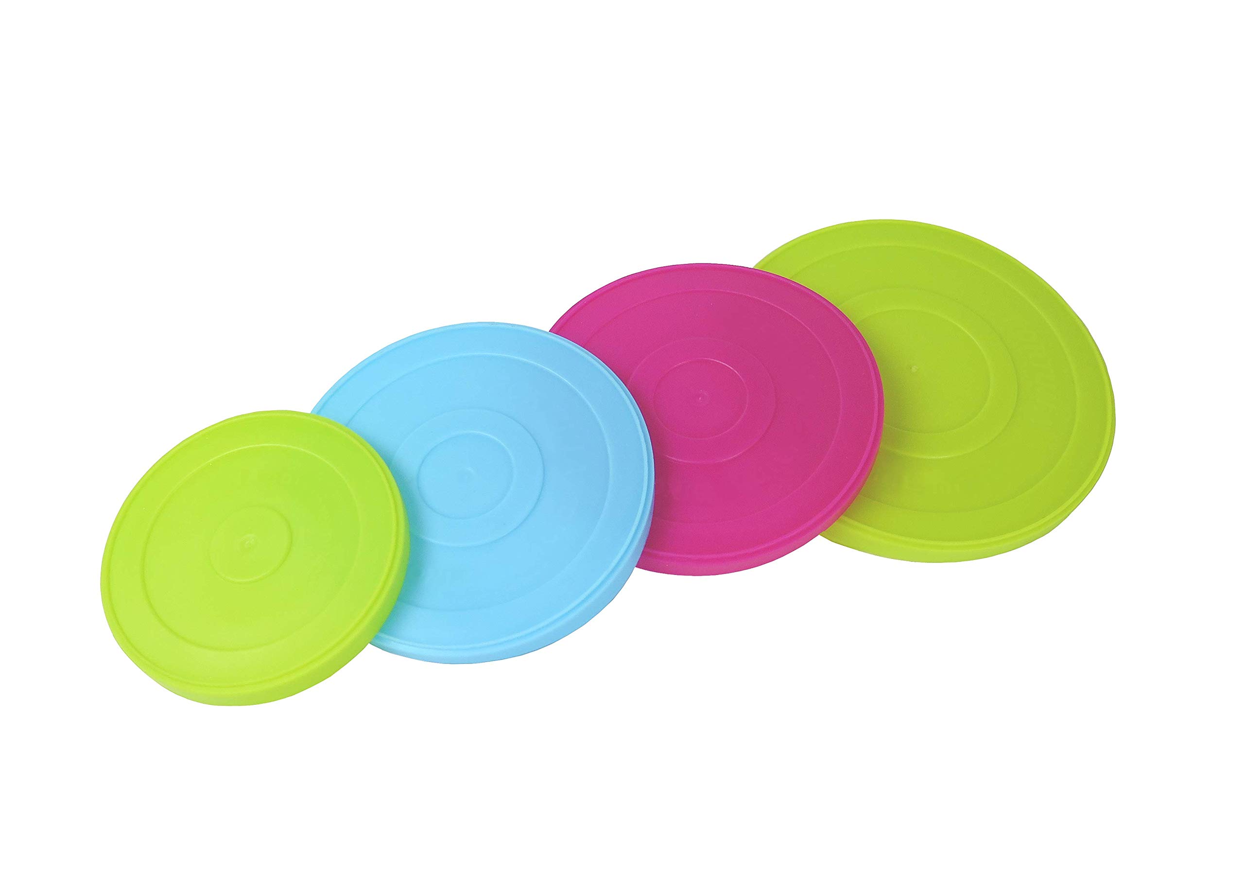 Tredoni 4 Plastic Tin Can Lid/Cover, Jar Sealer Storage Cap - 3 Sizes Set (4 pcs), Multicolor