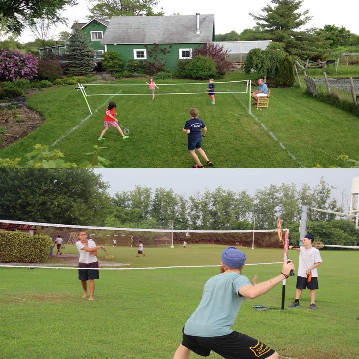 DOURR Badminton Tournament Net with Rope Cable (20 FT x 2.5 FT) (with Nylon Rope Cable) : Sports & Outdoors
