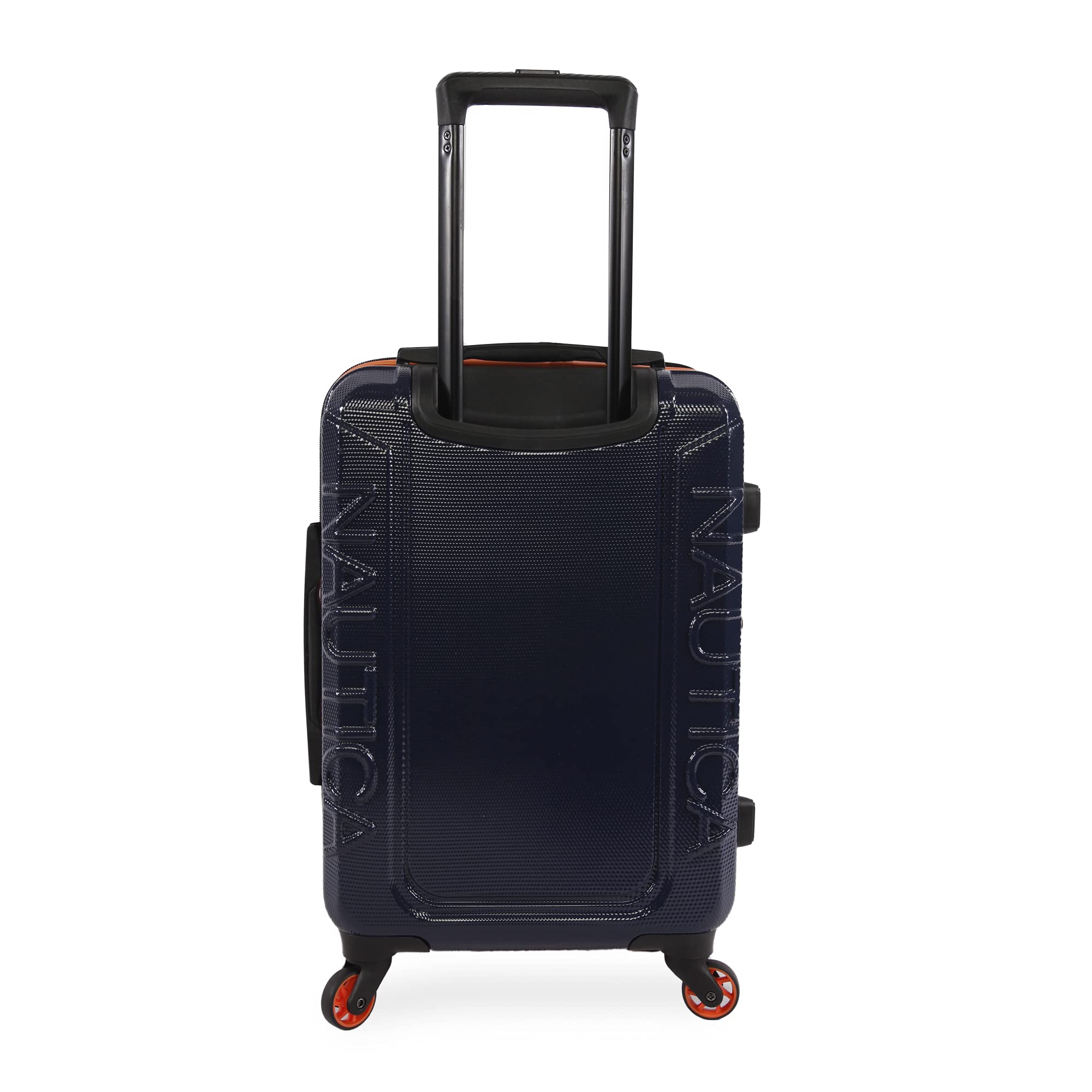 Nautica Birch Hardside Spinner Luggage, Navy/Orange, Carry-On 21-Inch