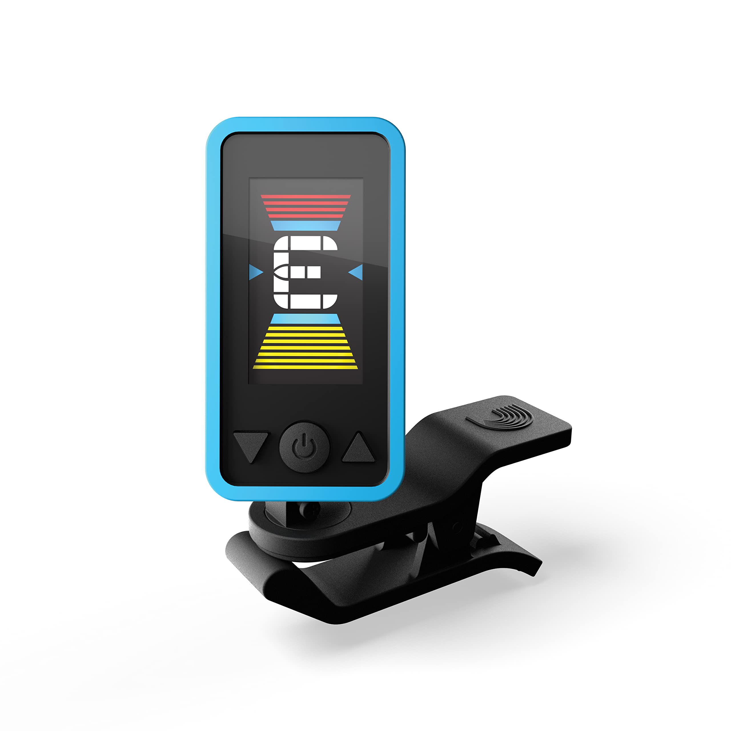 D'Addario Guitar Tuner - Eclipse Headstock Tuner - Clip On Tuner for Guitar - Great for Acoustic Guitars and Electric Guitars - Quick and Accurate Tuning - Blue