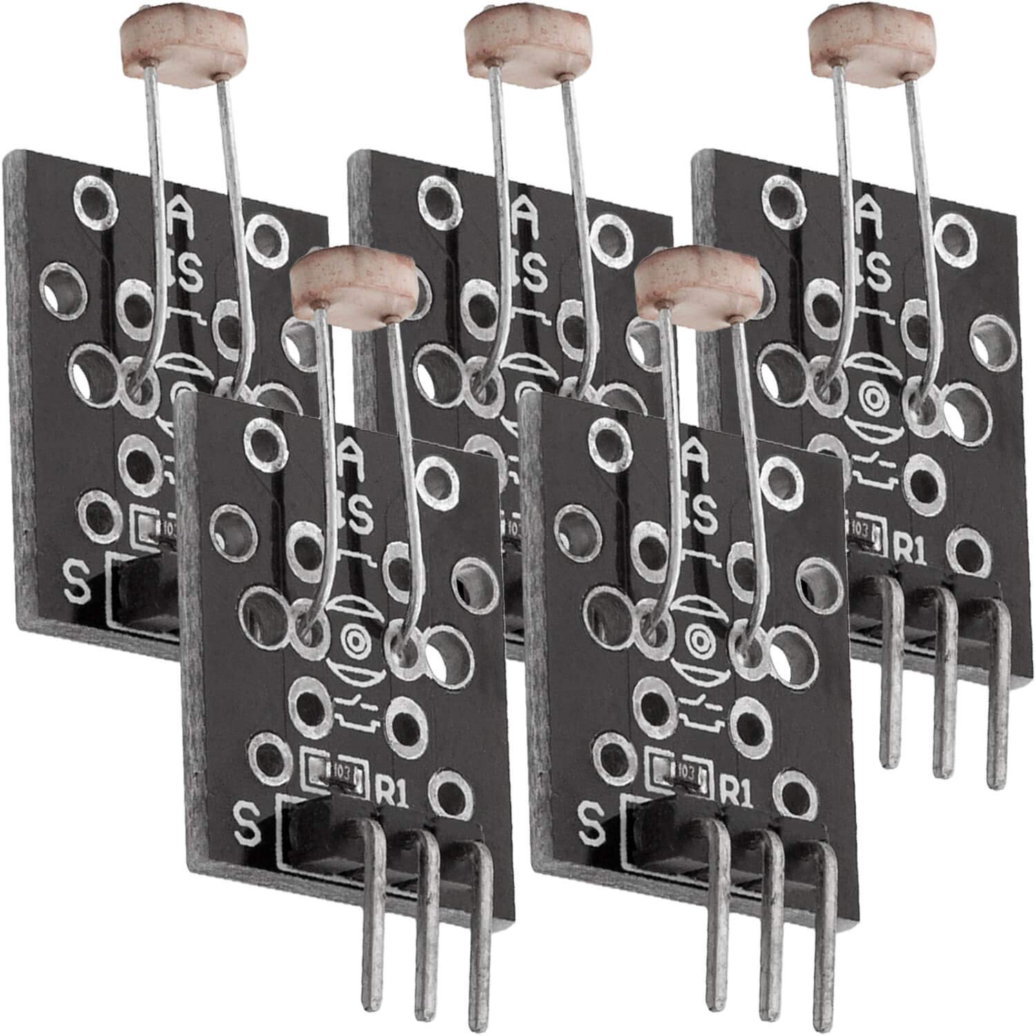 AZDelivery 5 x KY-018 Photo LDR Resistor Diode Photo Resistor Sensor compatible with Arduino Including E-Book!