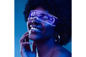 Yowivon Led Light Up Glasses Glow in the Dark Party Supplies Halloween Neon Rave Accessories for Party EDM Festival