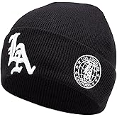 UMiCHOi Los Angeles Beanie Hats for Adults Men Women Black Gray Hat Beanie Cap for Teens Youth