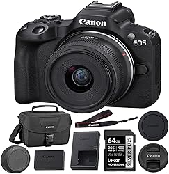 Canon EOS R50 Mirrorless Camera with 18-45mm Lens