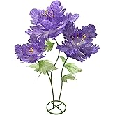 Giant Paper Flowers for Decoration, Big Artificial Flower with Stems and Stands Party Banquet Wedding Reception Stage Photography Props Mall Display Graduation Essential Background Home Decor, Purple
