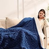 Heated Blanket Electric Twin Size - 62"x84" Electric Blanket with 9 Heat Levels and 1-10 Hours Timer, Soft Jacquard Fleece & Sherpa Washable, Great Gift Idea - Navy Blue