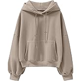 ANRABESS Womens Oversized Hoodies Lantern sleeve Fleece Sweatshirts 2025 Fall Winter Loose Pullover Preppy Clothes