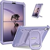 Fintie Case for iPad Mini 7 (A17 Pro, 7th Generation) 2024 / iPad Mini 6 (6th Gen) 8.3 Inch, [Tuatara Magic Ring] 360 Degree Rotating Shockproof Rugged Cover with Screen Protector, Purple