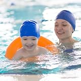 Darbermu Kids Waterproof Silicone Swimming Cap Blue 22x19cm view 5
