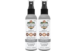 Ranger Ready Repellents Picaridin Insect Repellent Spray with Scent Zero - Mosquito Repellent and Tick Spray (3.4 oz., Pack of 2)