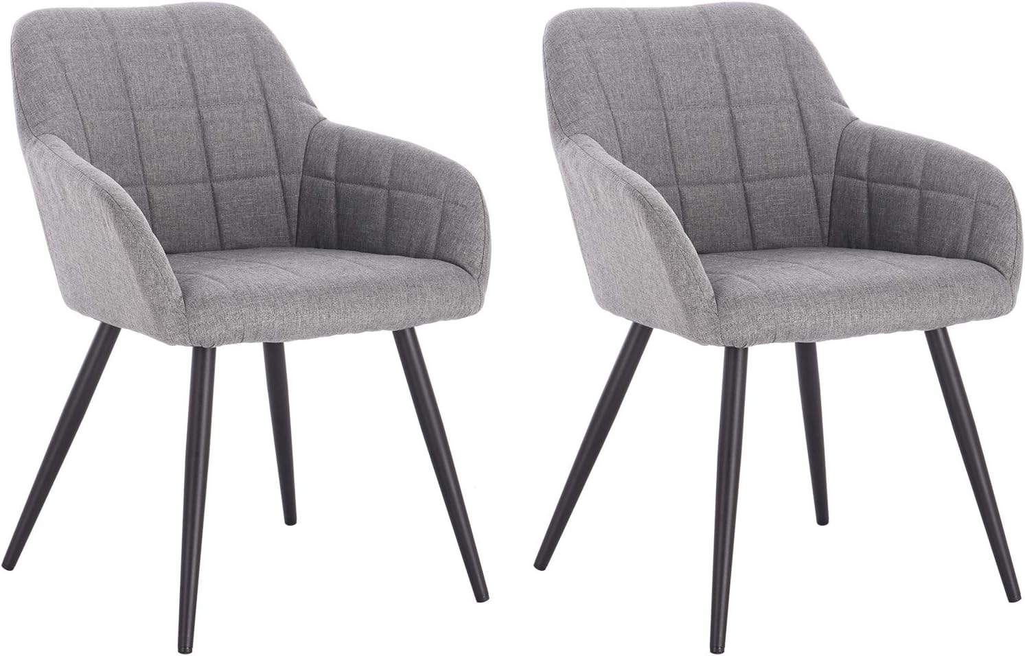 WOLTU Kitchen Dining Chairs Light Gray Set of 2 pcs Counter Lounge