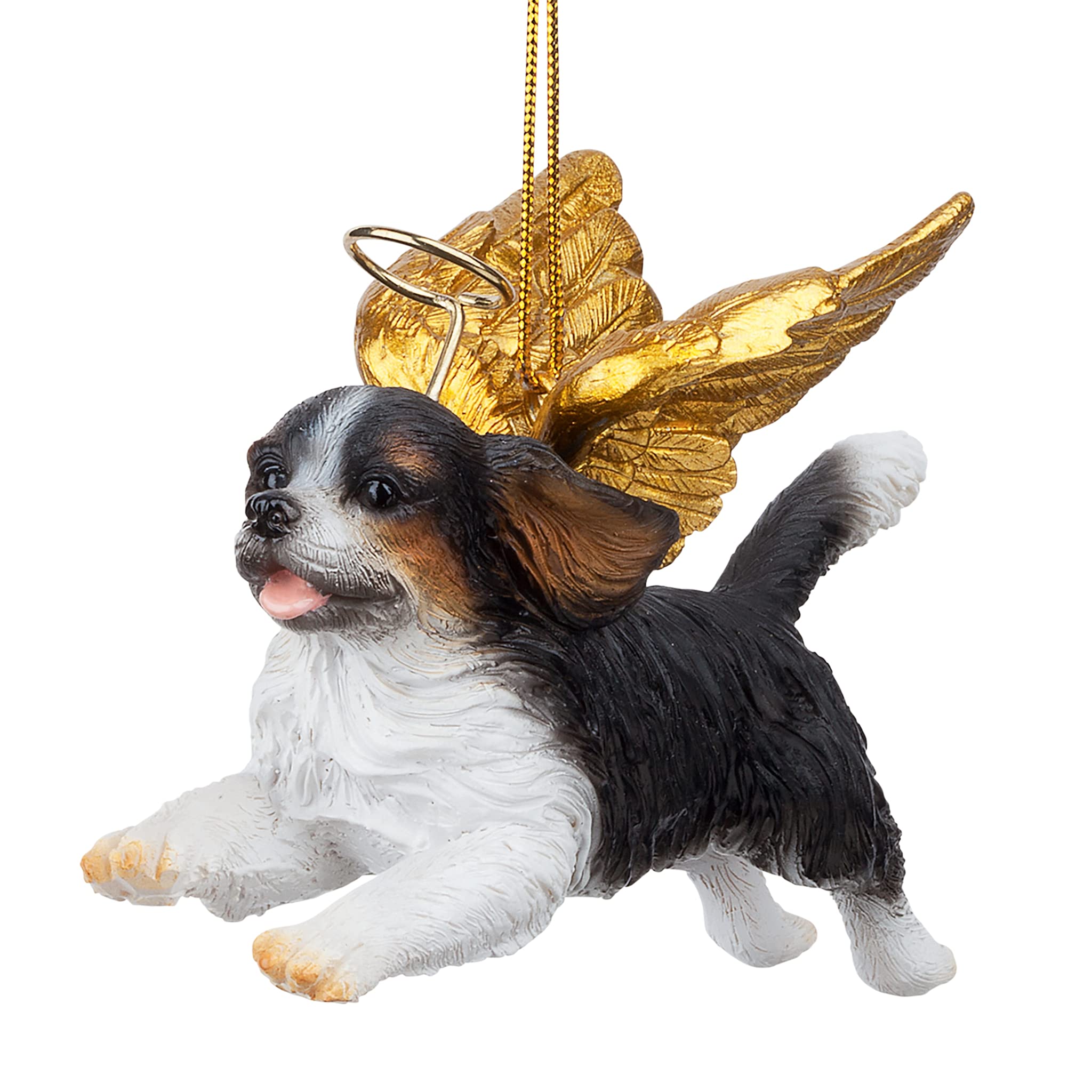 Design Toscano Christmas Tree Ornaments - Honor The Pooch King Charles Cavaliers Holiday Angel Dog Ornaments - Christmas Decorations