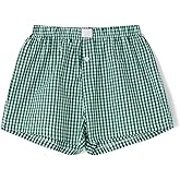 Women Plaid Lounge Boxer Shorts Cute Summer Y2K Pajama Bottoms Sleep Gingham Shorts