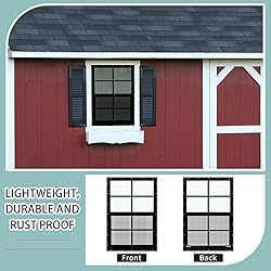 Tandefio 2 Pcs 18'' x 27'' Black Shed Window