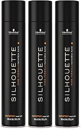 3x Schwarzkopf Silhouette Super Hold Hair Spray 500ml Professional Extra Strong