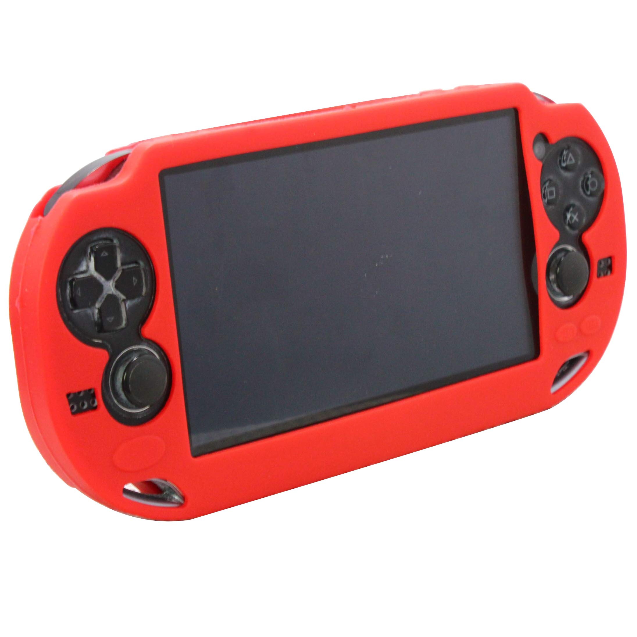 RDFJ PSVita PCH-1000 Protective Case Silicone Protective Cover Protective Frame for PSV1000 (Red)