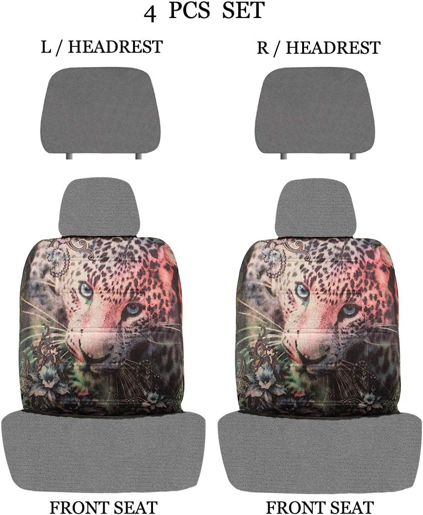 f250 bucket seats for sale on Parts Accessories Automotive Car Truck 4 Piece Set Sublimation Design Low Back Front Seat Covers 3015 Black