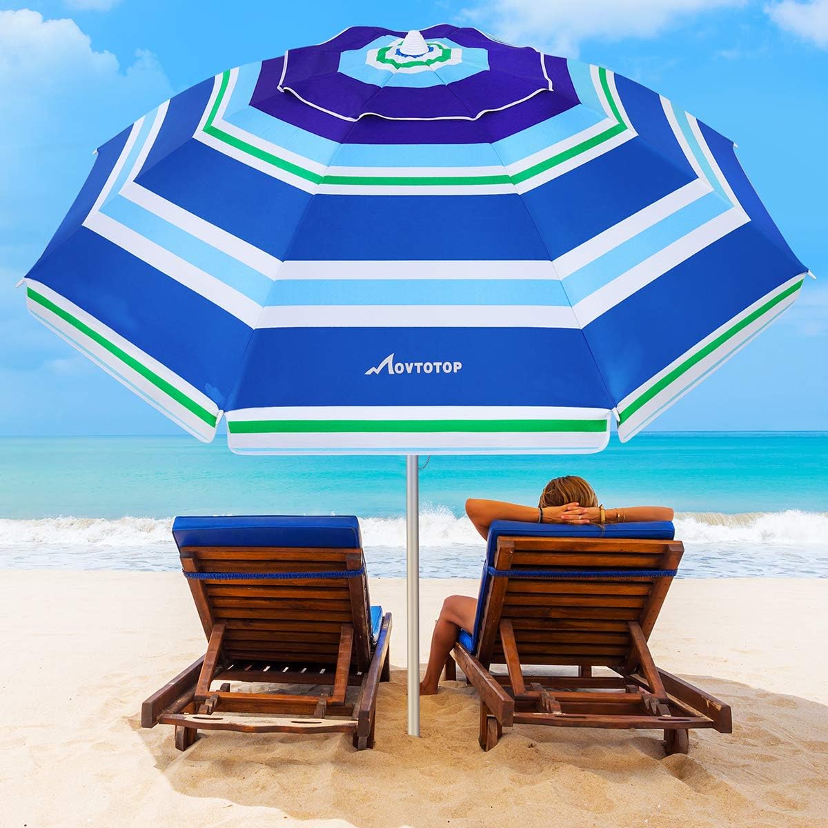 beach umbrella with spf protection