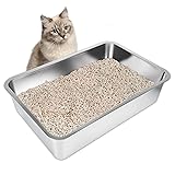 IKITCHEN Stainless Steel Cat Litter Box, Large