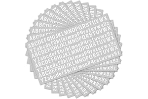 AVERZELLA 2500 PCS 12 Sheets Letter Stickers,White Self Adhesive Waterproof Small Alphabet Stickers,1/2" Mailbox Sticker Vinyl Stick On Letters for Mailbox,Window, Water Bottles,DIY,Door,Sign (0.5 Inch White)