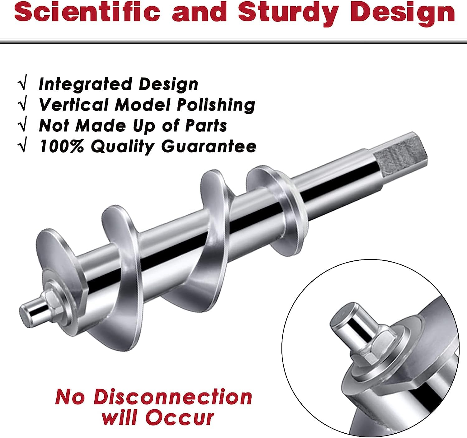 FavorKit Stainless Steel Food Grinder Attachment for KitchenAid Mixers, Dishwasher Safe Meat Processor Aceesory Included 3 Sausage Stuffer Tubes
