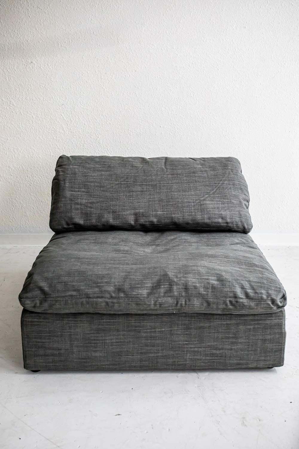 commix down filled overstuffed 4 piece sectional sofa set white on Restoration Hardware Style Cloud Modular Sectional Down Luxe Armless Grey Kitchen Dining Amazon Com