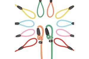 12 Pcs Slip Leash, 1.4M, Heavy Duty Rope Leash, No Pull Training Lead, Strong Comfortable Loop Leash for Small Medium Large D