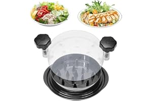 8VR Upgrade Chicken Shredder, Chicken Shredder Tool Twist Chicken Shredder Tool Twist Large With Ergonomic Handle Transparent Lid, Anti-Slip Base, Suitable For Pork Beef Chicken（Black）