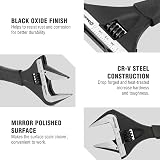 DURATECH 8-Inch Adjustable Wrench Wide Jaw 41 mm Cr-V Steel Black Oxide view 5