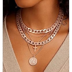 MJartoria Layered Necklaces for Women Trendy Retro