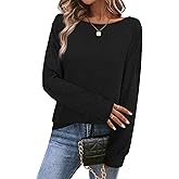 Bosmeer Sweaters for Women Casual Long Sleeve Fall Ladies Tunics Tops Boat Neck Dressy Pullover Blouses 2025 Fashion Clothing