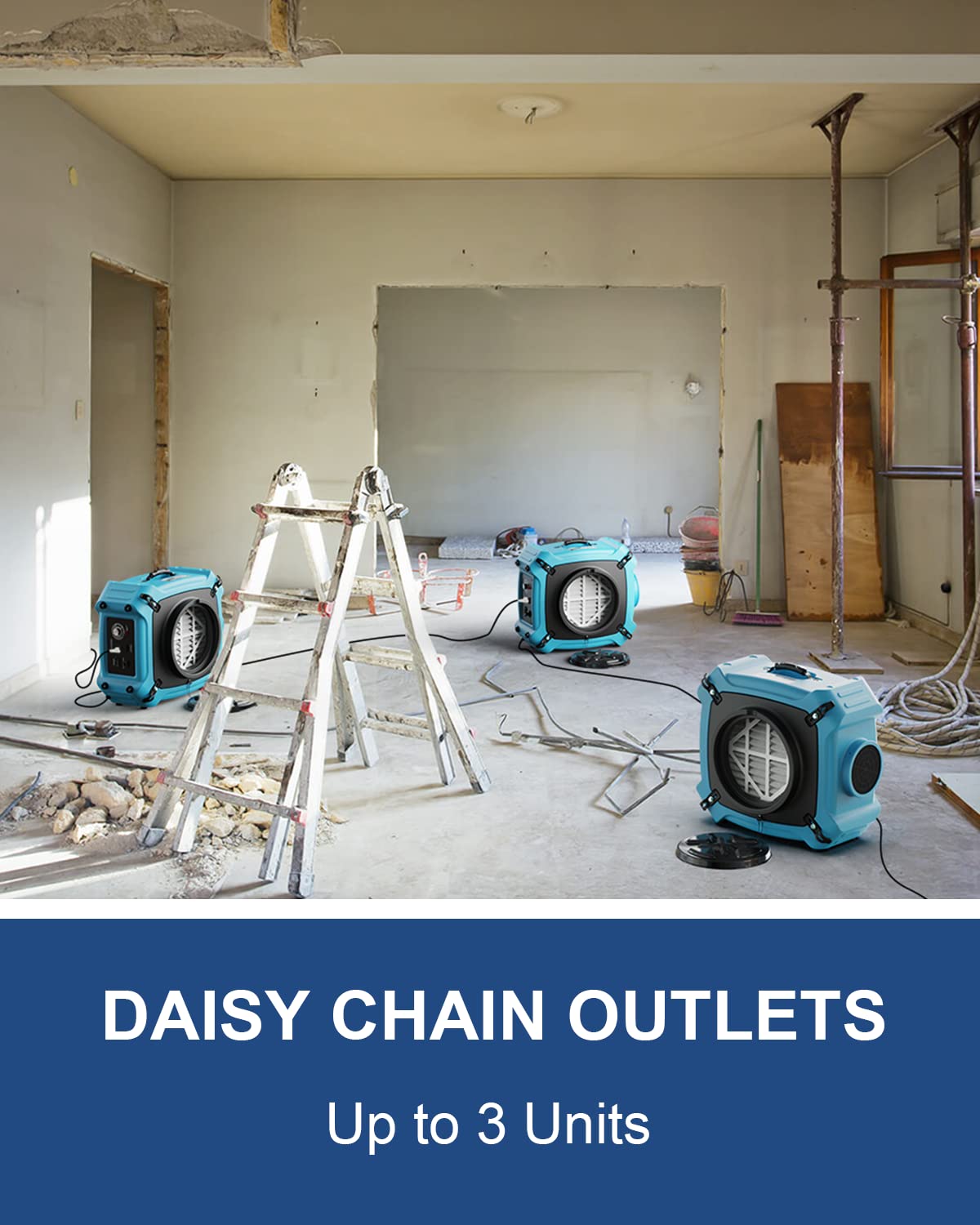 ALORAIR PureAiro HEPA Max 870 Air Scrubber 3-Stage Filtration,Negative Machine Air Scrubber | Professional Water Damage Restoration for Air Cleaner | up to 550 CFM