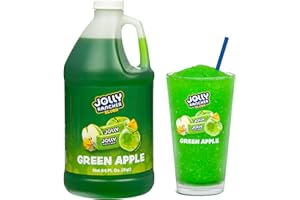 JOLLY RANCHER SLUSH JOLLY RANCHER® Green Apple Frozen Beverage Mix – Fruit Flavor Slushie Mix for Machine, 1/2 Gallon Bottle – Frozen Drink Concentrate, 5:1 Ratio for Slushie & Frozen Drink Machines