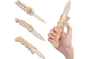 3D Wooden Puzzle for Adults: 3-in-1 DIY Wooden Puzzles Knife Kit - 134 Pcs Brain Teaser Mechanical Model Building Toy for Adu