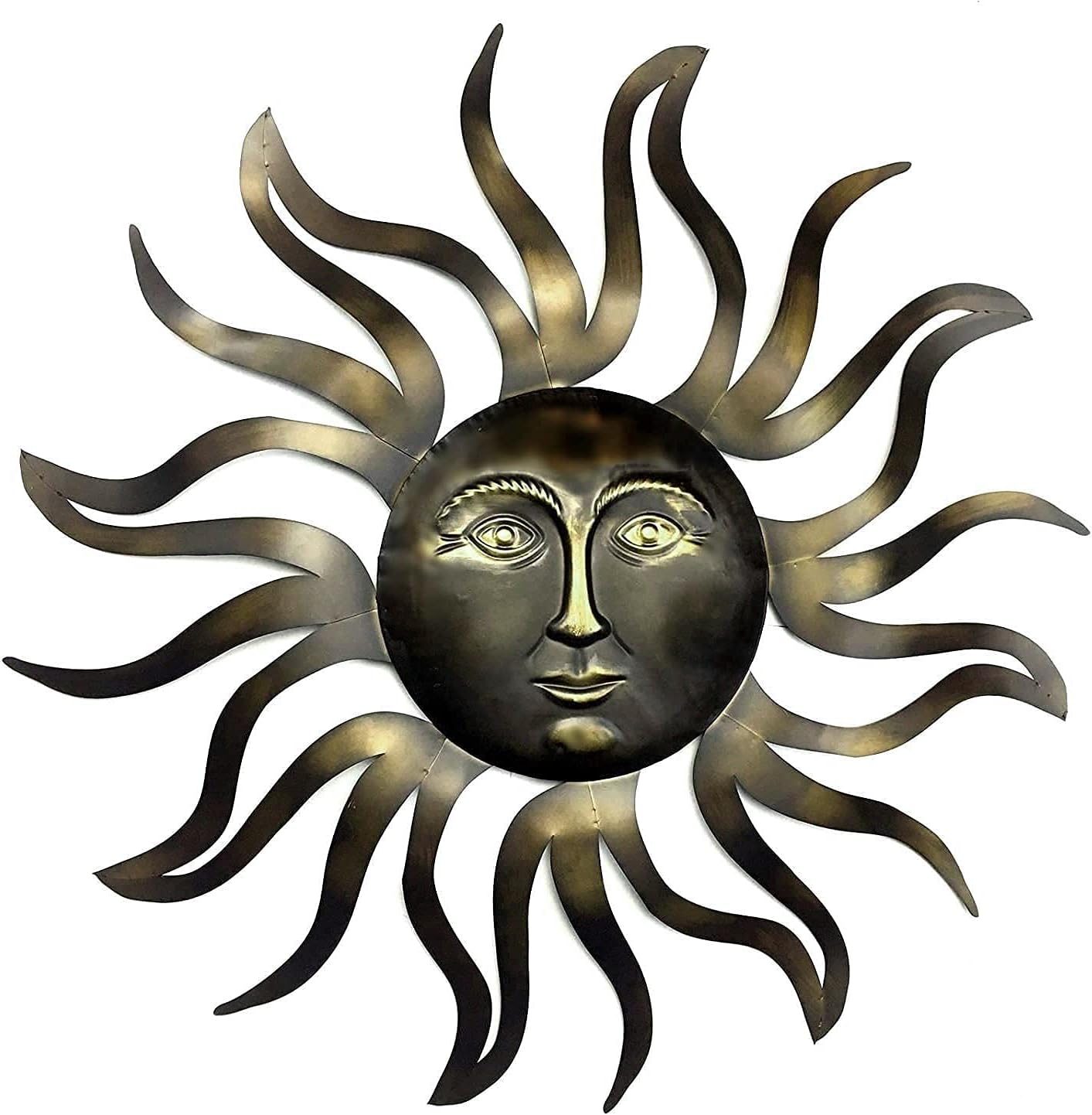 Plaques & Wall Art - Bellaa Sun Metal Wall Decor Indoor Outdoor Garden Home Art 35 x35 Inch Copper