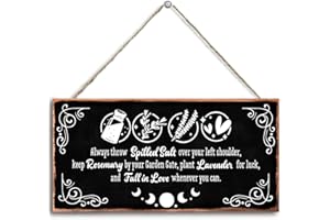 SUMMERJOKES Funny Kitchen Wall Decor Sign, Practical Magic sign, Rustic Wooden Hanging Wall Sign Plaque, Witches Gifts For Kitchen Door Home Decor 12x6 inch