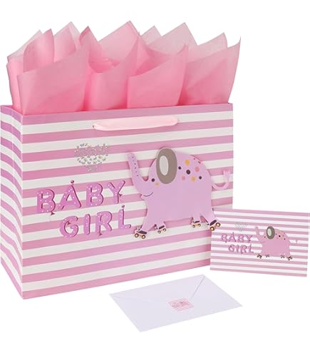 Sacchetti Regalo OFIHANLY Rosa - 32cm, Con Manici, Carta Velina, Per