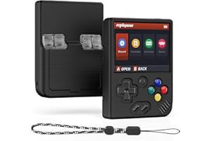 SKRVGOJFG Miyoo Mini Plus Accessories, Soft [Anti-Slip] [Shock Proof] Customized Protective Case for Miyoo Mini Plus with Lanyard-Black
