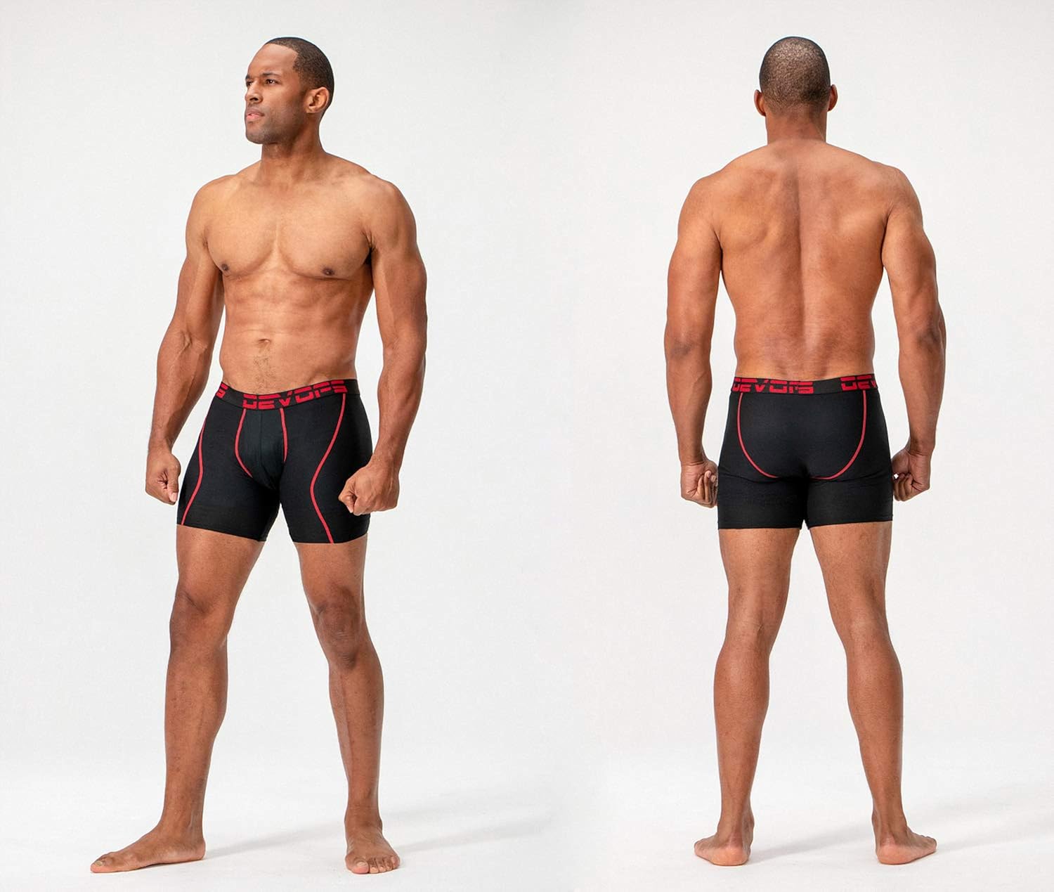 DEVOPS Men's Perfomance Cool Dry Mesh Underwear Boxer Trunk 6-inch Brief (3 Pack) at  Men’s Clothing store