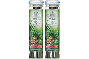 Scentsicles White Winter Fir Scented Christmas Tree Ornaments - 2 Bottles (12 Sticks Total)