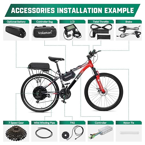 Motor Controller 48v 1000w Electric Bicycle Kit With Battery